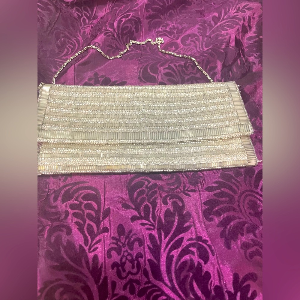 Saks Fifth Avenue beaded clutch
